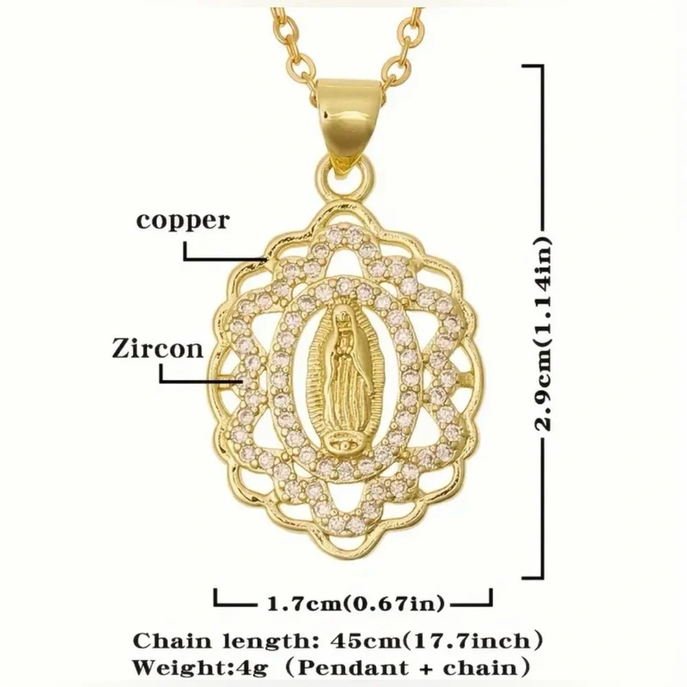 Virgin Mary Pendant Necklace - Picture 6 of 6